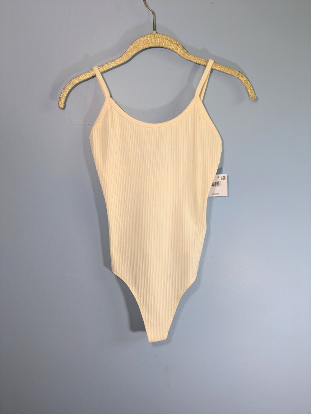 AEO Cream Ribbed Bodysuit - Picture 1 of 4